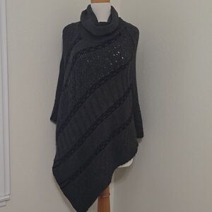 LINEAMAGLIA ACRYLIC WOOL ALPACA BLEND PONCHO OS